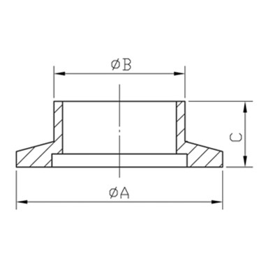 KF NW 10-50 HALF NIPPLE FLANGE-SHORT_SIZE