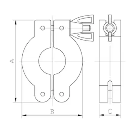 KF NW 10-50 WING NUT CLAMP_size